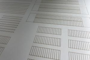 Lasergravur auf Pappe für Bachelor-Arbeit im Fach Architektur